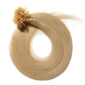Remy Pre Bonded Fusion Utip Hair Extensions 100% Human Hair Glue Stick U-tip Tipped Hair Piece Nail Tipped 100 Strands Keratin Stick U Tip Hair 100 Strands 16