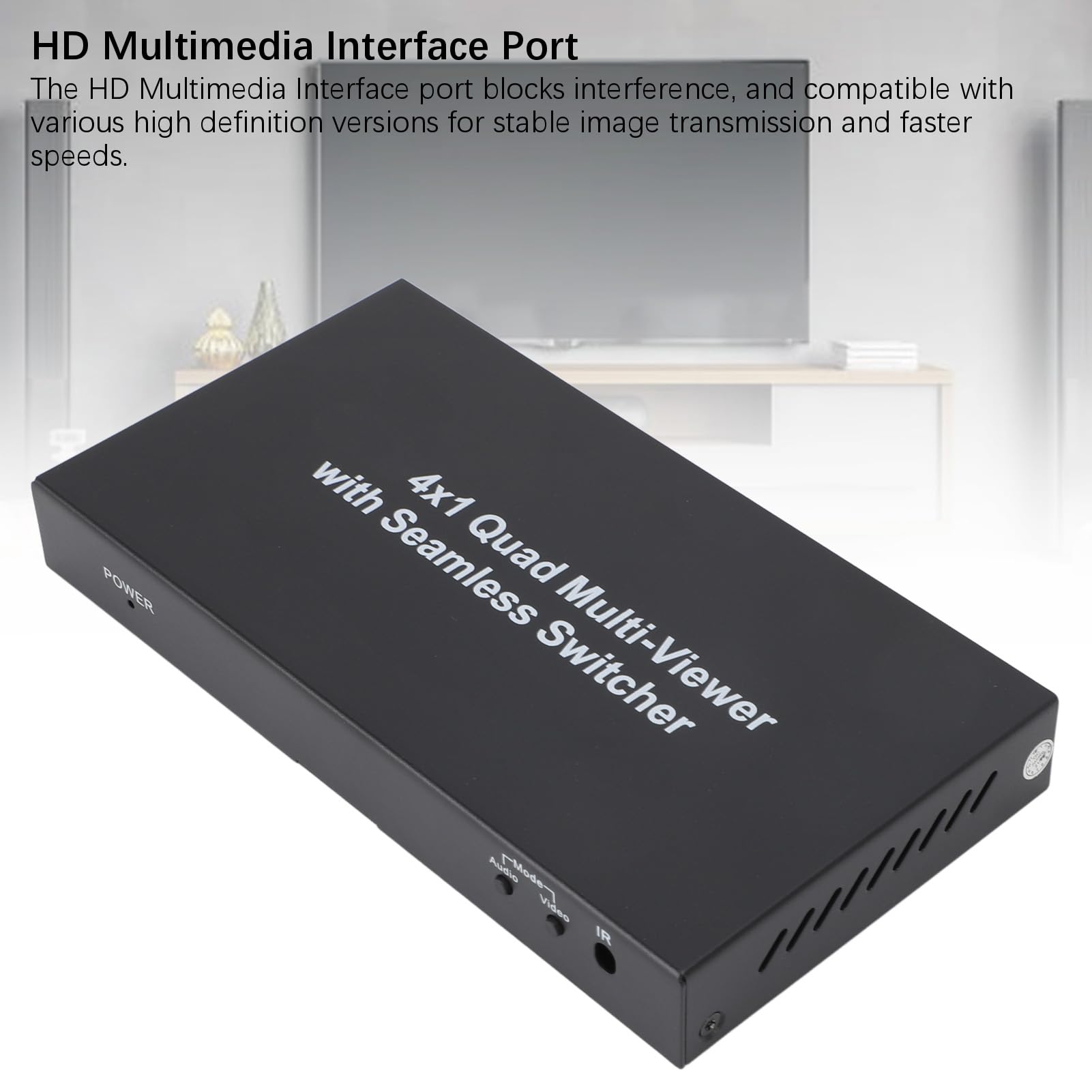 Ausla 4x1 Multiviewer, 1080P 60Hz Seamless Switcher (wtyczka UE)