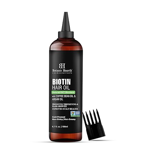 Botanic Hearth Aceite capilar de biotina para el crecimiento del cabello infundido con aceite de grano de café y aceite de argán  Tratamiento de