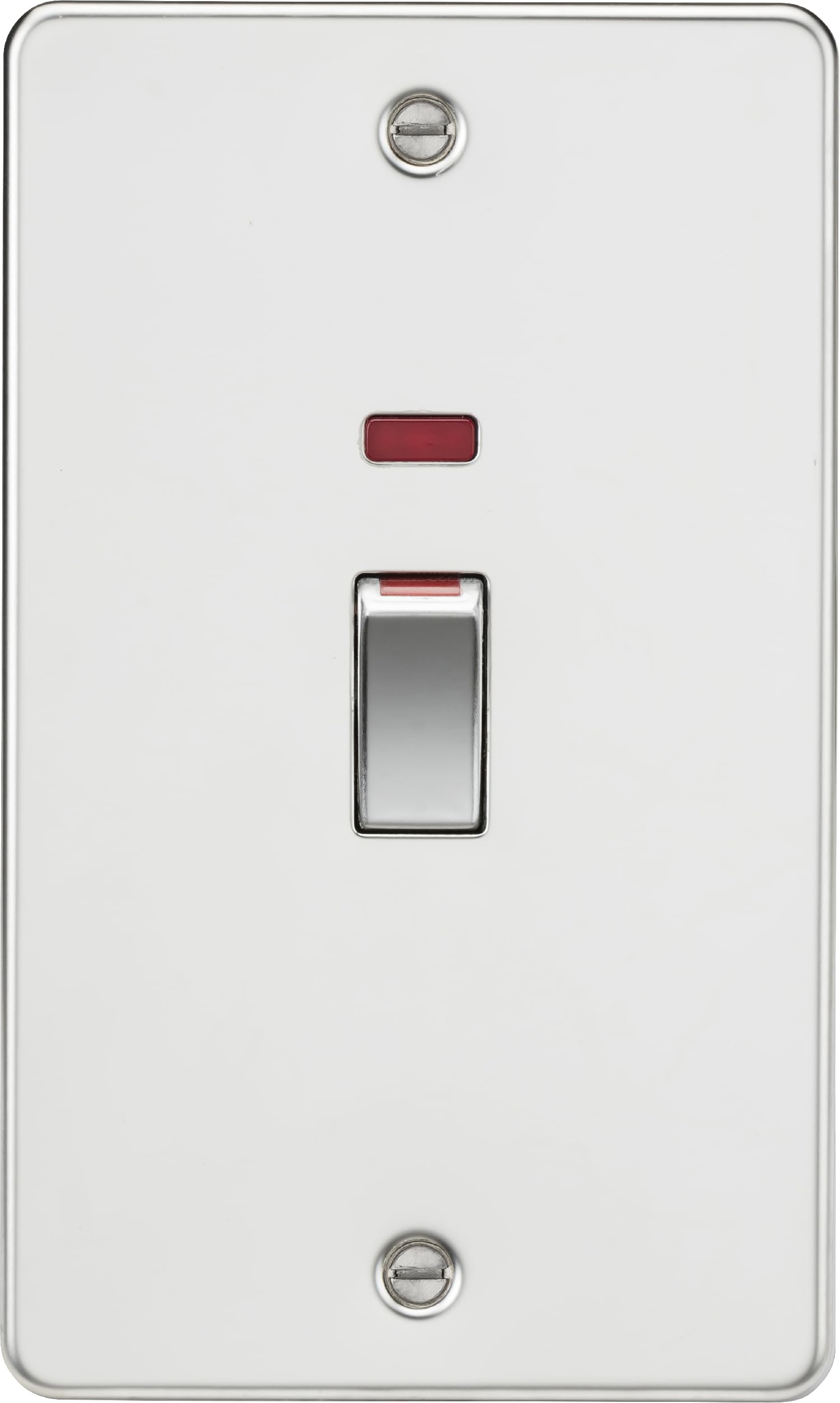 Knightsbridge 45A DP Switch with Neon (2G size) - Polished Chrome