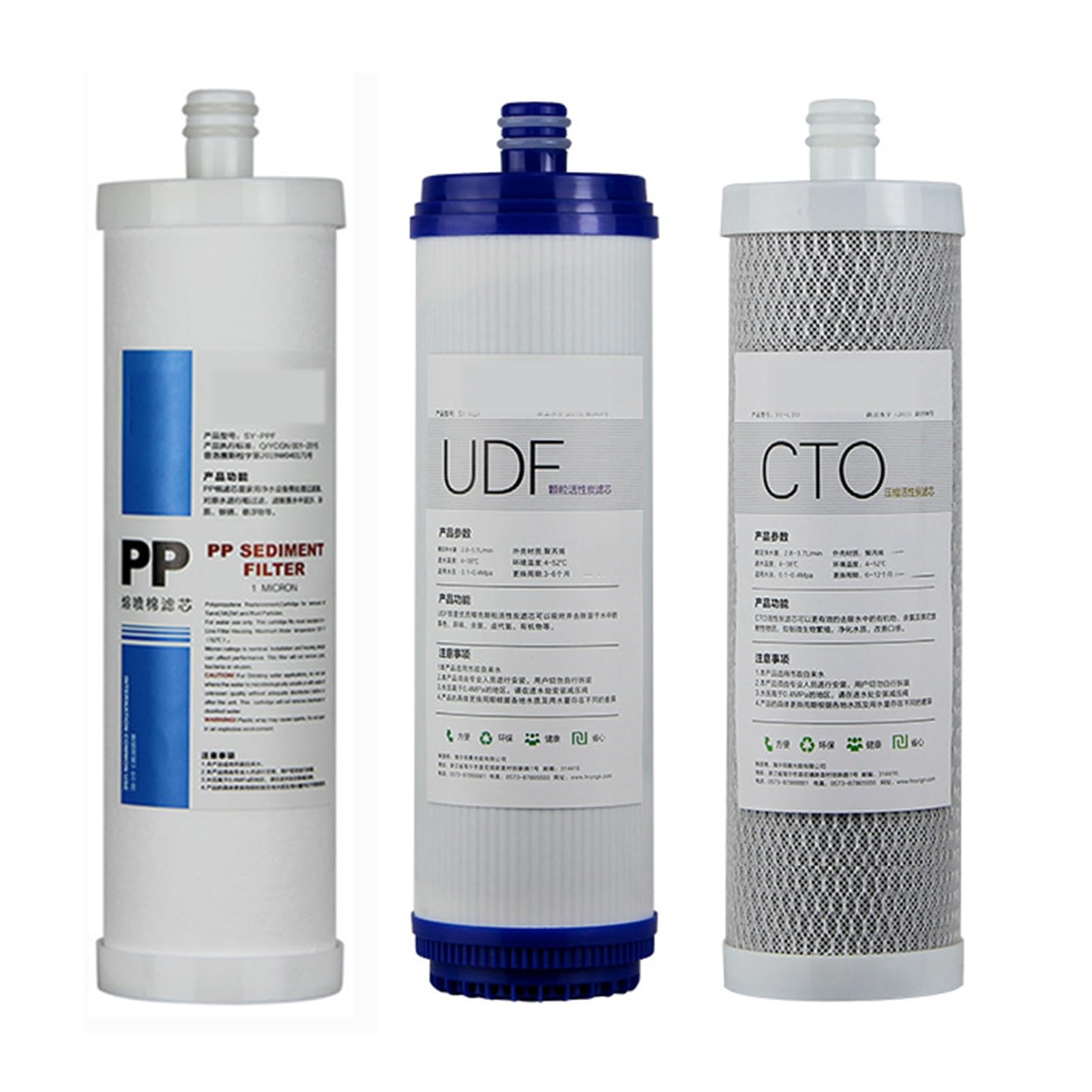 Kit remplacement sédiments udf cto pour éliminer odeur et chlore du filtre 10 pouces