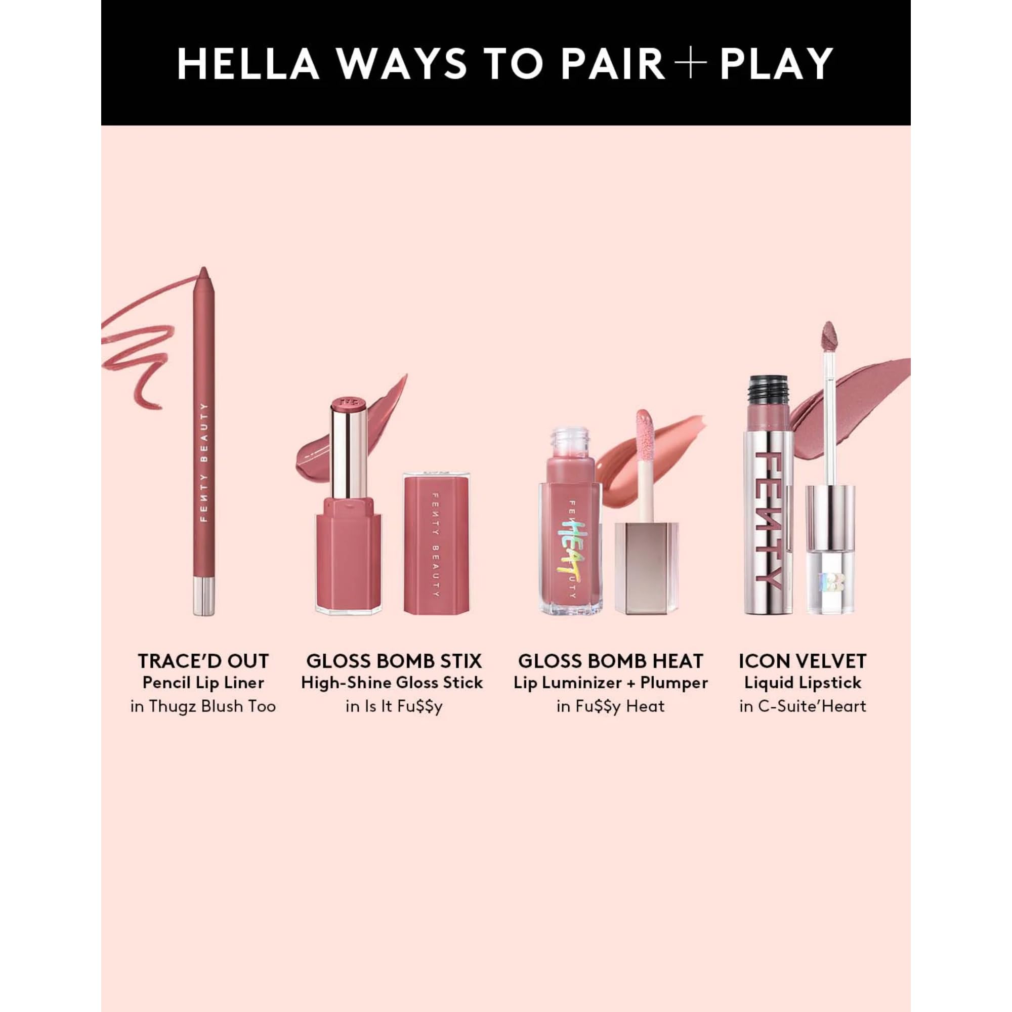 FENTY BEAUTY Trace'd Out LIP LINER -THUGZ BLUSH TOO