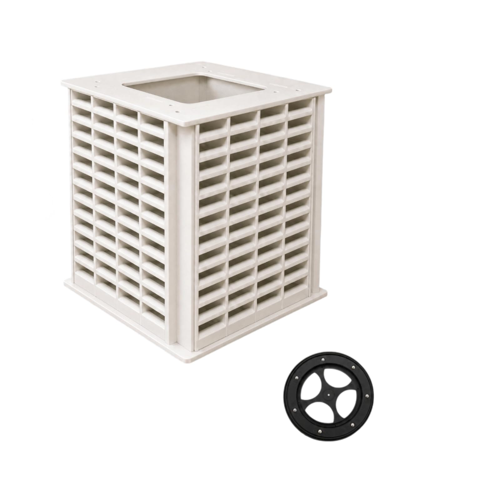 Organizer Girevole a 260 Scomparti Robusto Organizzatore con Base Girevole Anti-Deformazione Portaoggetti da Tavolo in PVC per Studio, Plastica Orizzontale