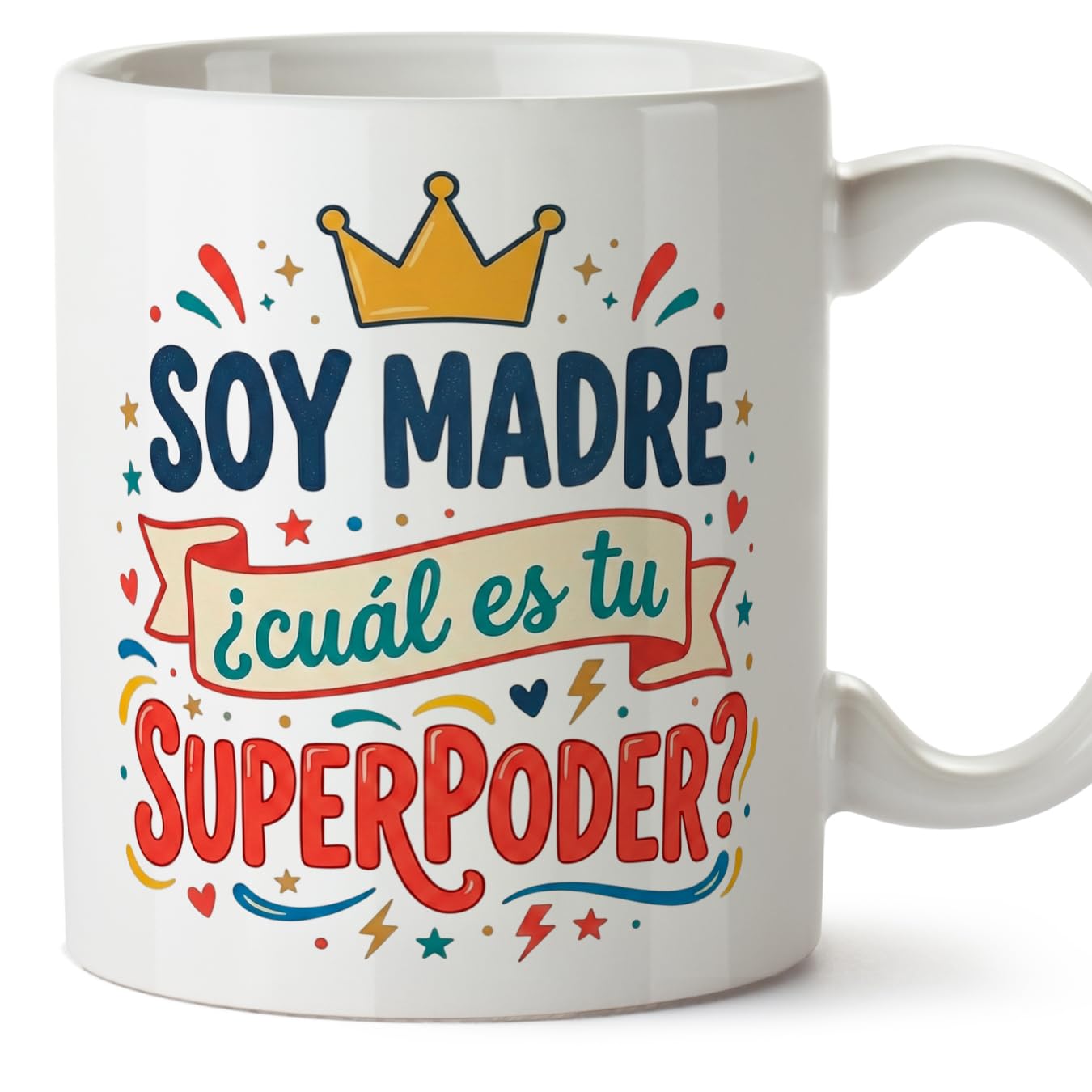 MUGFFINS Taza mamá con frase Para el mundo eres una madre pero para la familia eres el mundo en Español | regalo madre | 330 Ml 11 oz | Idea original para regalar | progenitores v1 — view 21