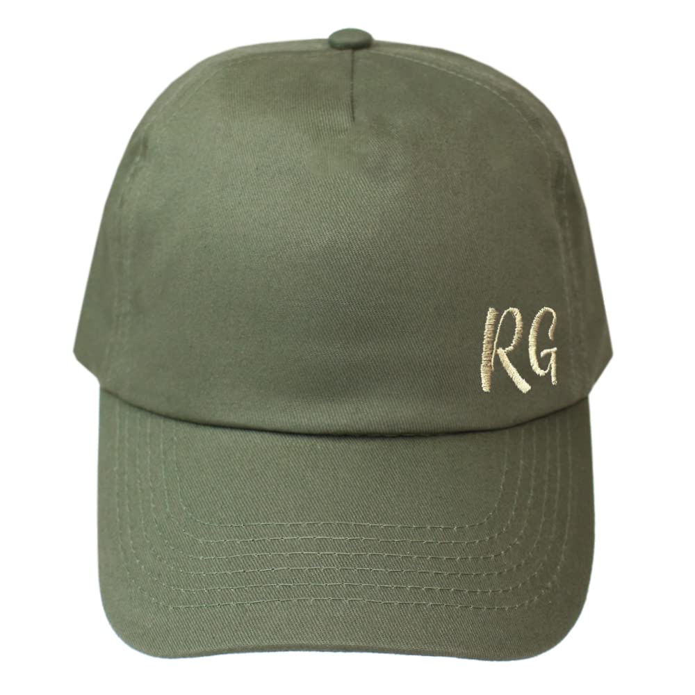 TeddyT's Personalised Men's Initial Baseball Cap (Khaki Green)