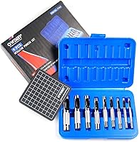 Vista 8 de OWDEN Juego de punzones huecos de 9 piezas (1/8"-1/2") con una alfombrilla de corte gratis, juego de punzones de cuero