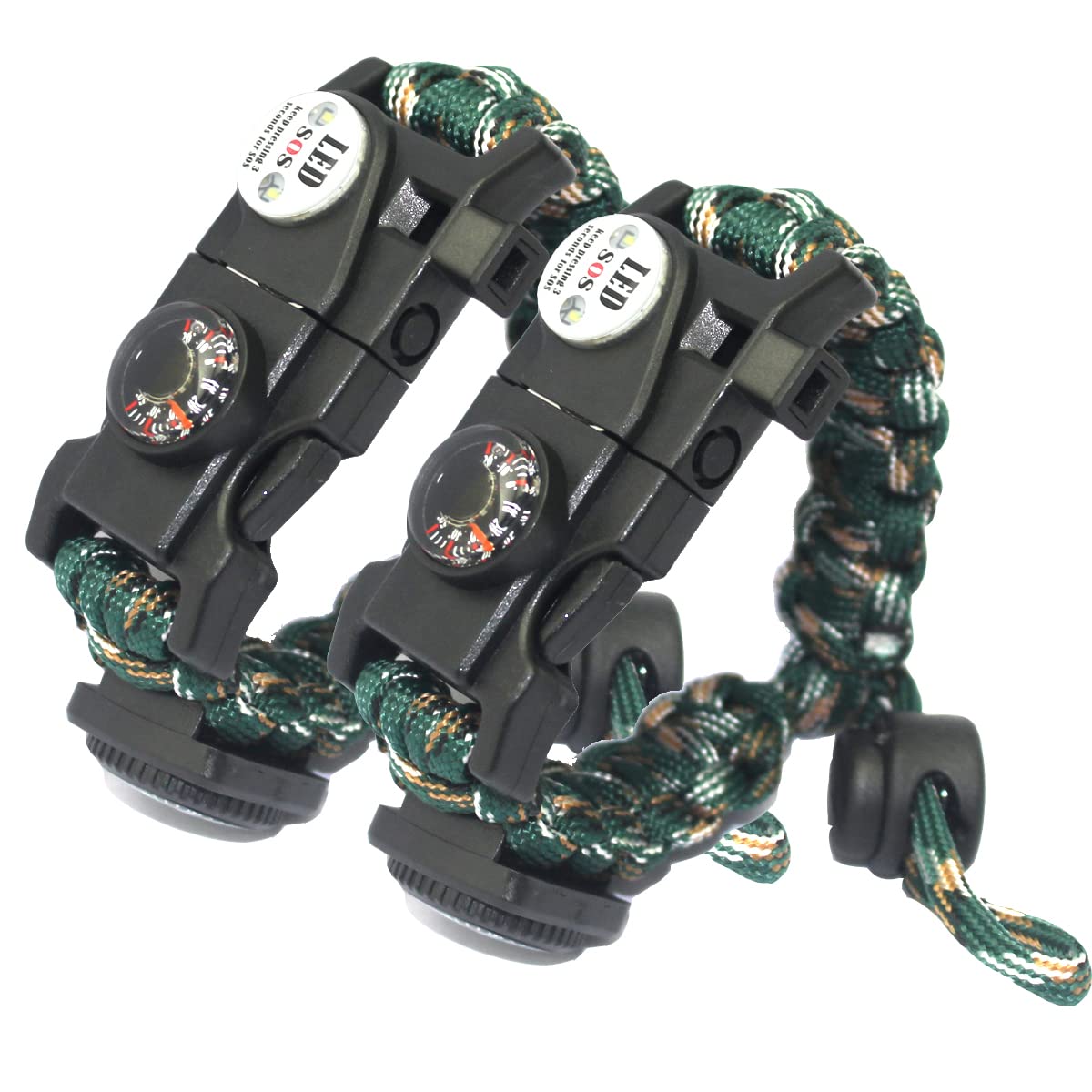 Daarcin Survival Paracord Bracelet Fire Starter Waterproof Sos