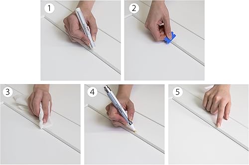 Miniatura 5 de Kit de reparación de retoque de pintura de gabinete para tocador de cocina o baño, blanco - Design House, 921387-WH