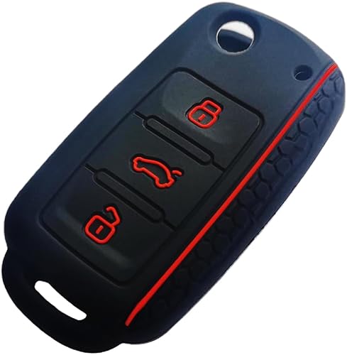 Miniatura 9 de Funda de silicona para llavero con control remoto sin llave, compatible con VW Volkswagen Beetle CC Eos GTI Golf Jetta Passat Rabbit Tiguan Touareg