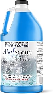 Ahh-Some Jetted Bathtub Cleaner - 64 Cleanings per Gallon, Most Effective Jetted Tub Plumbing Cleaner for Jetted Tub System & Jacuzzi Tub, Whirlpool Tub, Extra Strength & Septic Safe Bathtub Cleaner