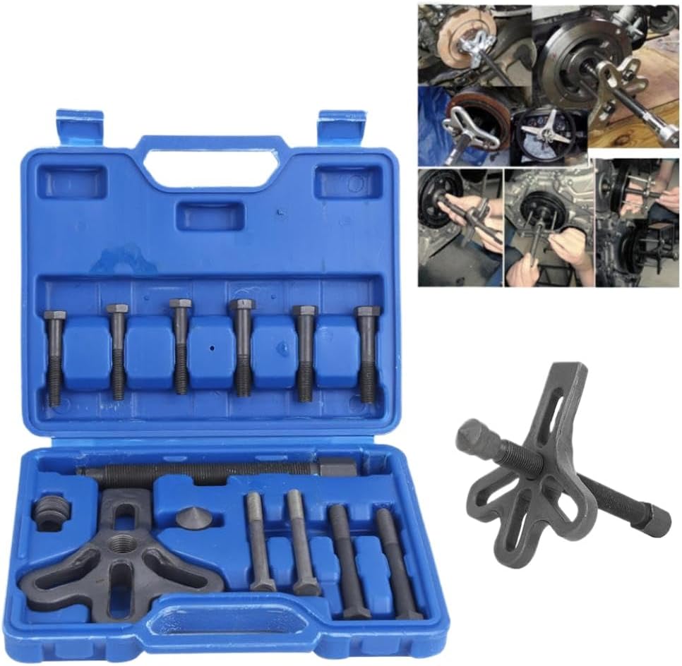 Car Steering Wheel Puller Kit Compatible With Harmonic Balancer Gear Pulley And Damper