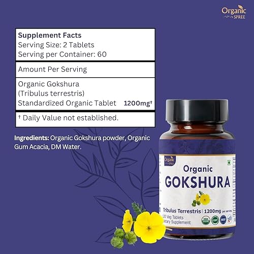 Miniatura 6 de Gokshura & Himalayan Shilajit  USDA Organic Tribulus Terrestris 120 tabletas y 0.71 oz de resina con más de 85 minerales traza  Apoya la energía, la