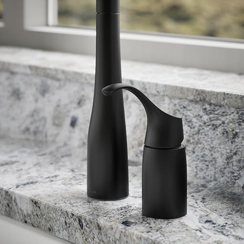 Miniatura 157 de KOHLER Simplice, llave abatible de cocina, 647-CP Mate negro,Cromo pulido,Latón cepillado vibrante.,Vibrant Stainless