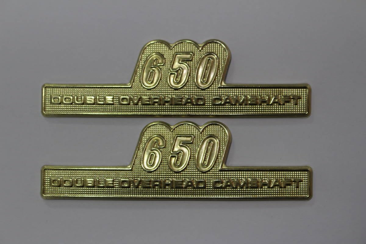 CB400FOUR サイドカバーエンブレム 真鍮 左右セット CB400FOUR サイド