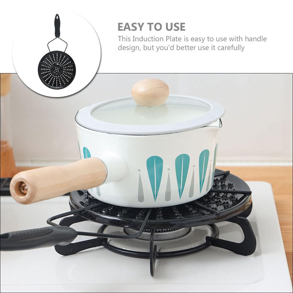 Hemoton Heat Conduction Plate Electric Stove Heat Diffuser hob Simmer Ring Plate Milk Heat Diffuser Heat Diffuser for Gas Stove Glass Saucepan Thermal Guide Plate Japan Dropshipping Iron