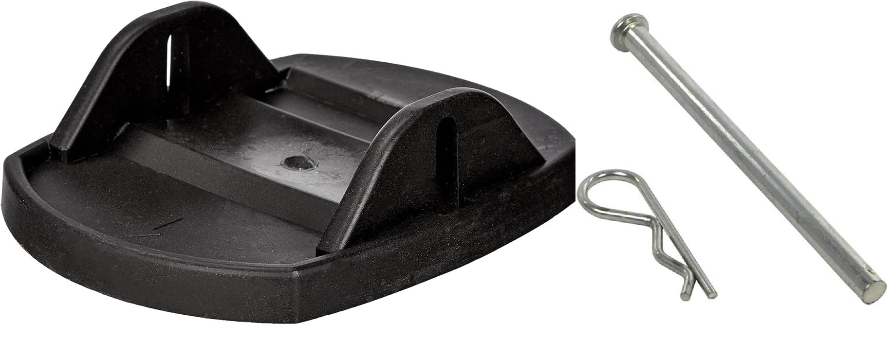 Lot de 4 plaques de support avec goupille de sécurité pour supports de manivelle de caravane, camping-car, caravane 18 x 14 cm, plaques + mini niveau à bulle gratuit