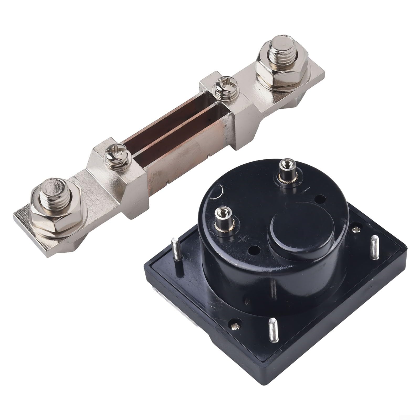 DH-670 Ampèremètre analogique DC 0-200 A/300 A avec shunt, ampèremètre DH-670 CC 0-200 A/300 A/75 mV et ampère de panneau de shunt (300 A)