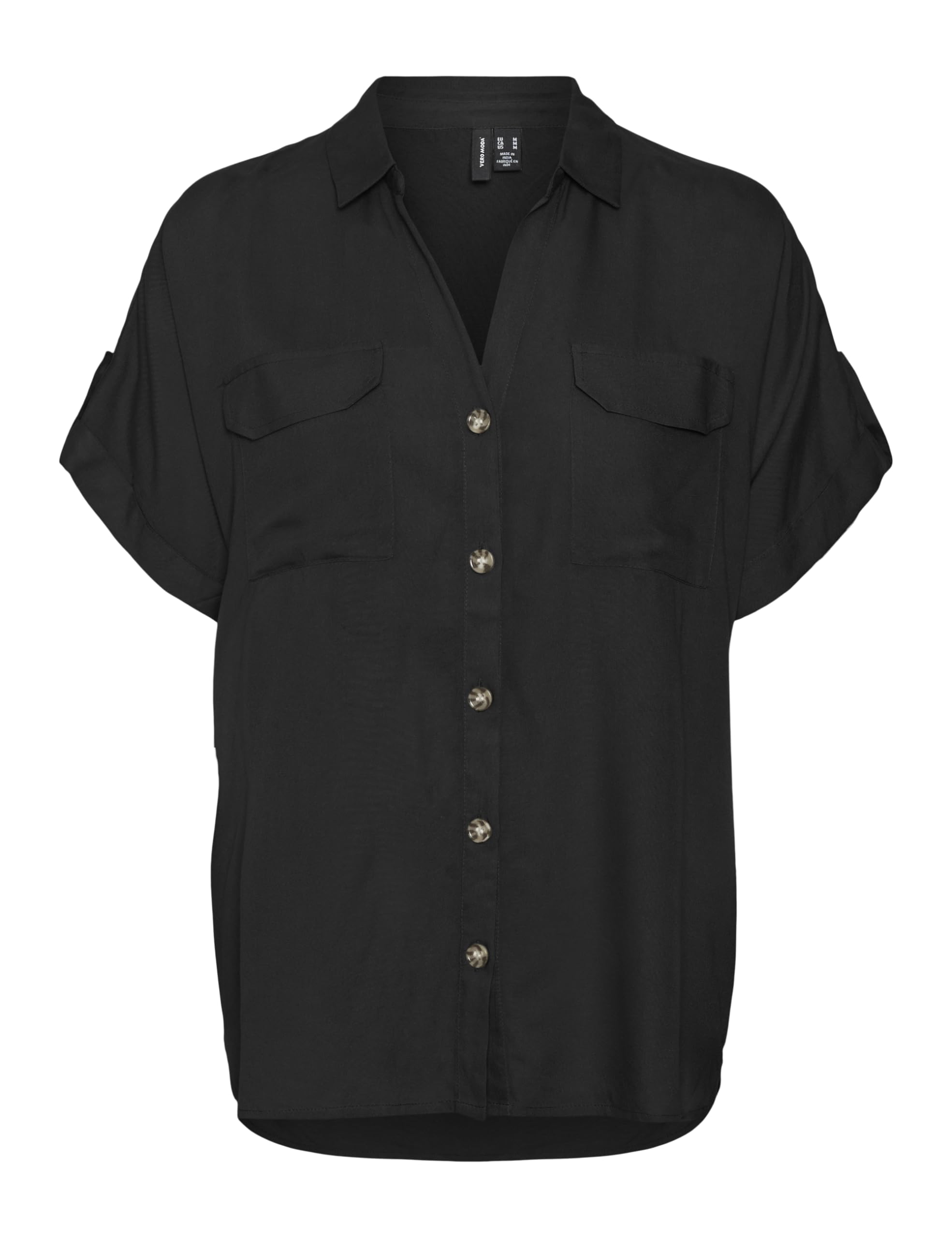 Vero Moda Vmbumpy S/S Camiseta Wvn Ga Noos Blusa de Manga Corta para Mujer