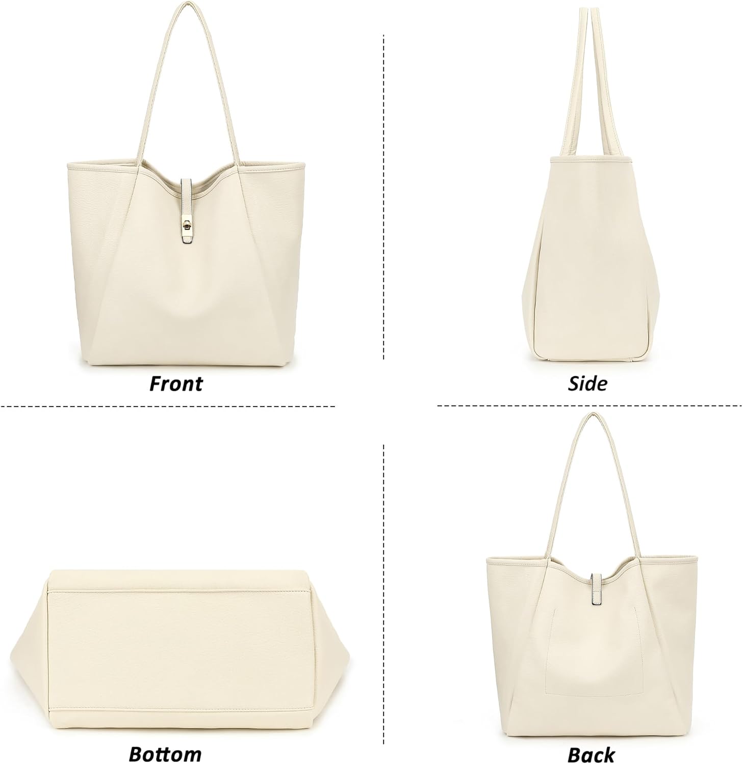 TANTOMI Tote Bag for Women Vegan Leather Purses and Handbags Ladies Waterproof Big Shoulder Bag for Travel