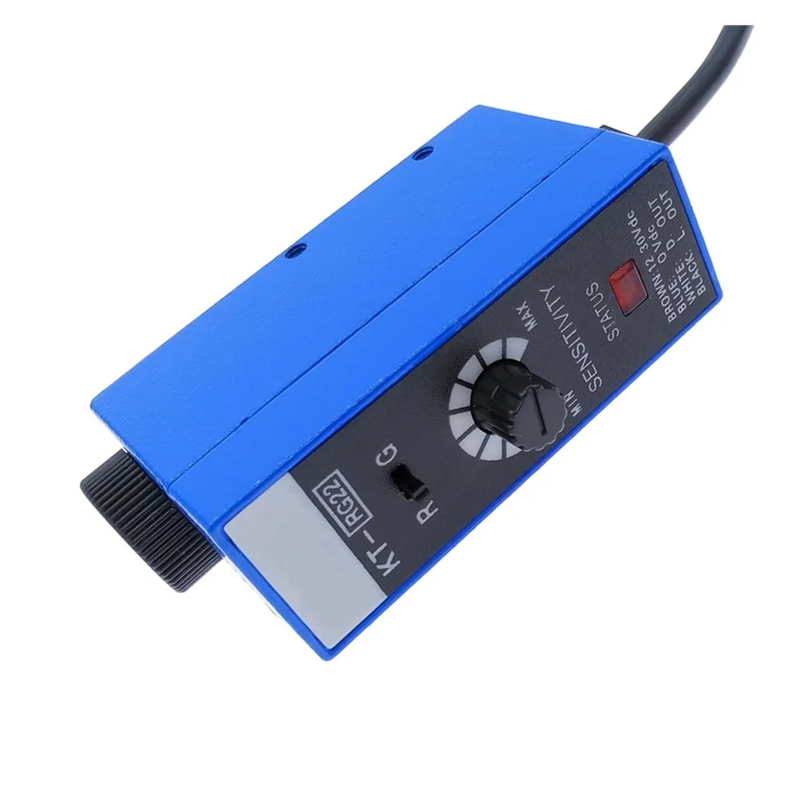 MXXDMOPD 1 Piece Color Code Sensor with Sensitive Adjustment knob KT-RG22/BG22/WG22 10mm Mark Detection photoelectric Switch(Kt-rg22)