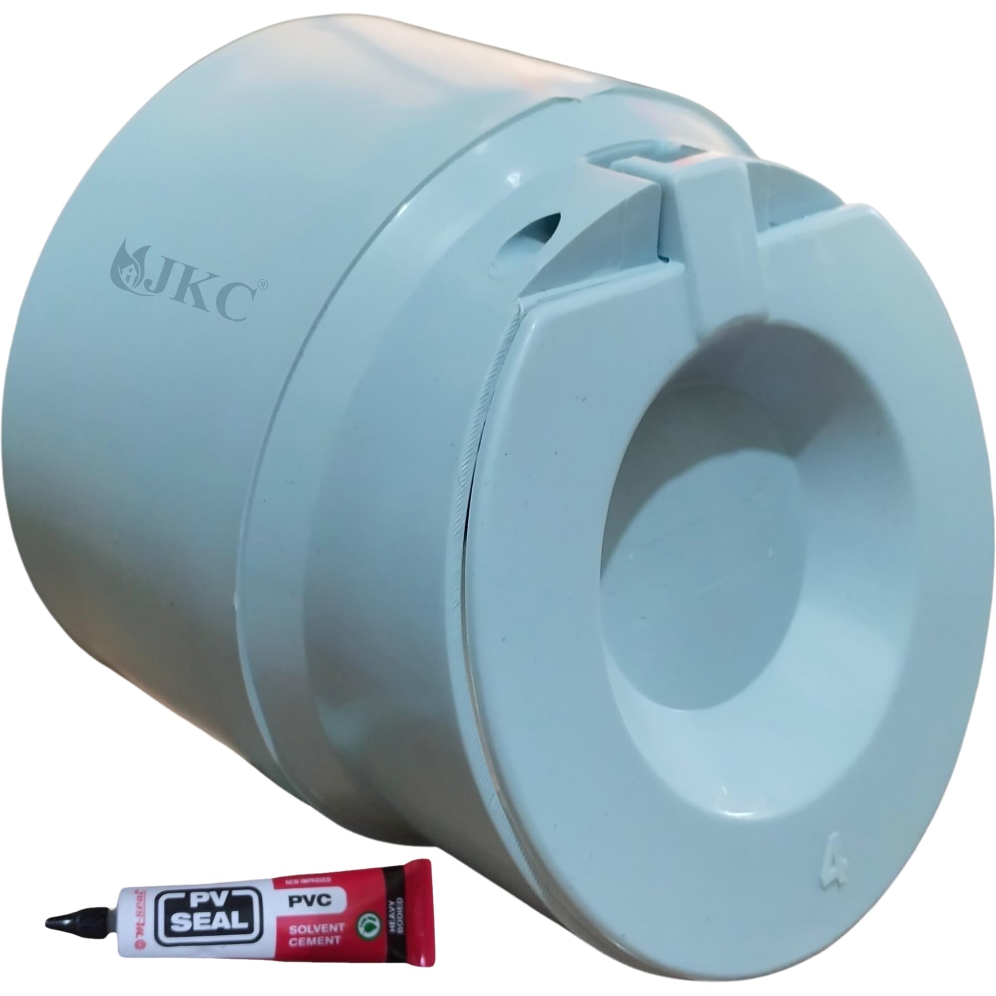 JKC Plastic Drainage Non Return Valve, Grey - Ultimate Drain Rat Stopper, Drainage filter - Perfectly Sized NRV Valve (110mm / 4 inch)