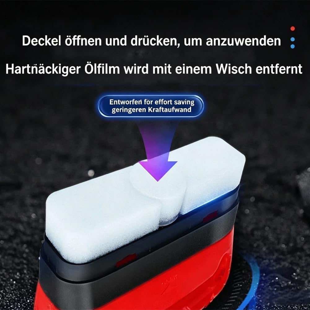 Auto Glasreiniger & Glass Emulsion Cleaner, Glass Oil Film Cleaner, Effektiver Scheibenreiniger Auto für Windschutzscheiben, Beseitigt Ölfilme & Schmutz, Verbessert Sicht und Fahrsicherheit (5PC)