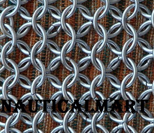 NauticalMart Medieval Chainmail Shirt 5-10 yrs Size Butted Chain Mail Haubergeon Silver