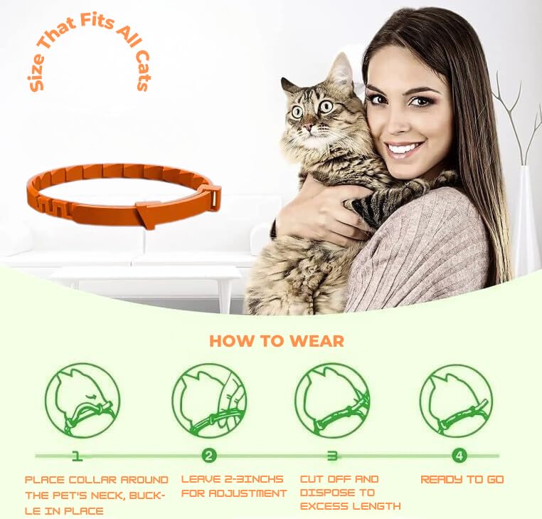 ELVIAN Calming Collar for Cats – Long-Lasting Pheromone Collar (60 Days), Stress & Anxiety Relief for Indoor/Outdoor Cats, Helps with Loud Noises, Travel, Vet Visits & Behavioral Issues - image 5
