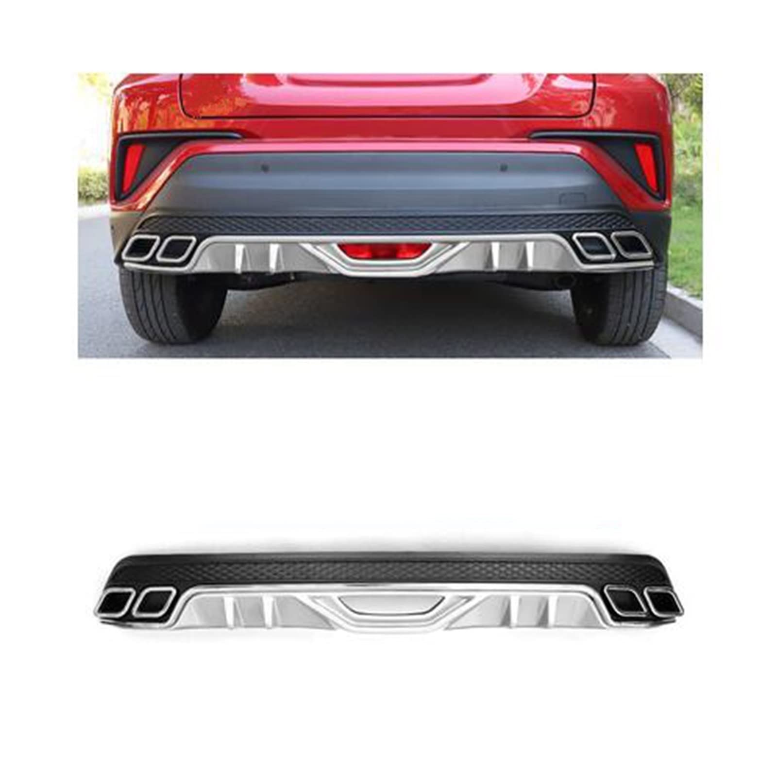 Spoiler Posteriore Per Toyota CHR 2018-2023 - Diffusore Nero, Stile Sportivo