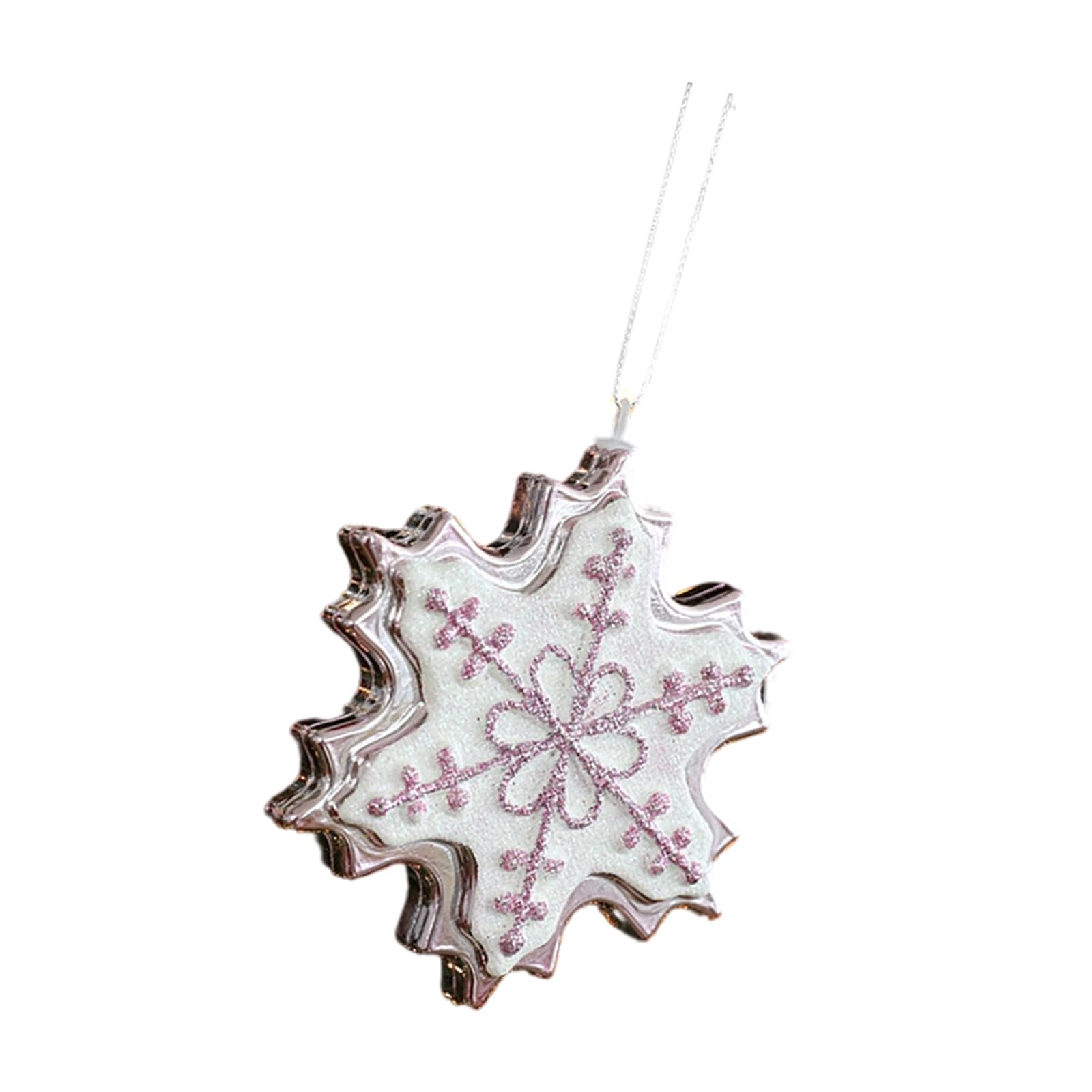 Tsophreniq Snowflake Glittering Christmas Tree Decorations Shatterproof Christmas Baubles Ornament Holiday Tree Hanging Decoration Waterproof Decoration
