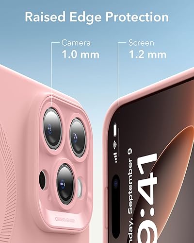 Vista 85 de ESR Funda para iPhone 15 Pro Max, compatible con MagSafe, de grado militar, negro transparente