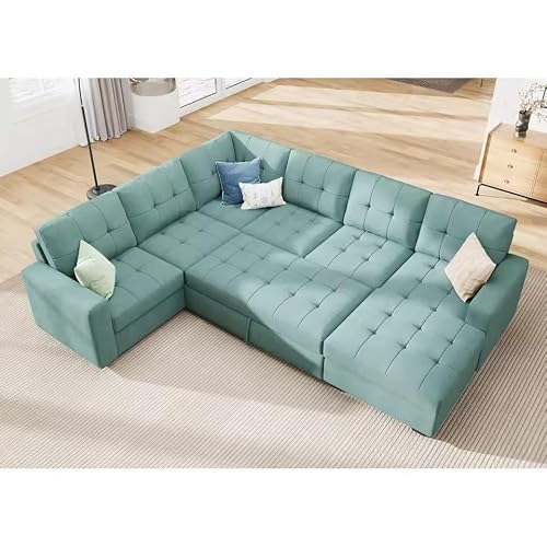 Sectional Sleeper Sofa Bed Couch with Pullout with Storage Chaise