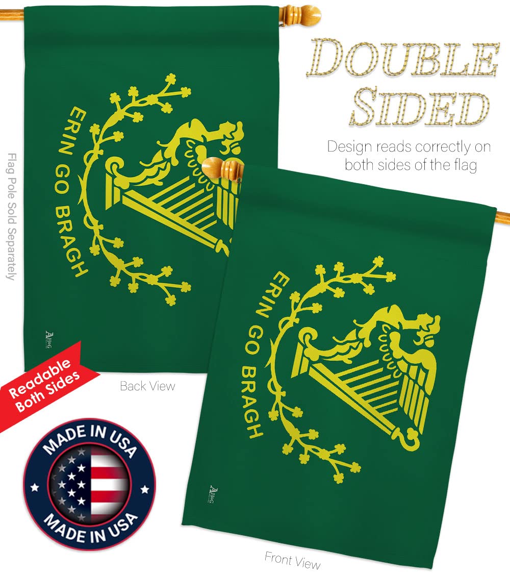 Americana Home & Garden Erin Go Bragh Gartenflagge – 33x47 Cm, Doppelseitig, Wetterfest, Made In USA