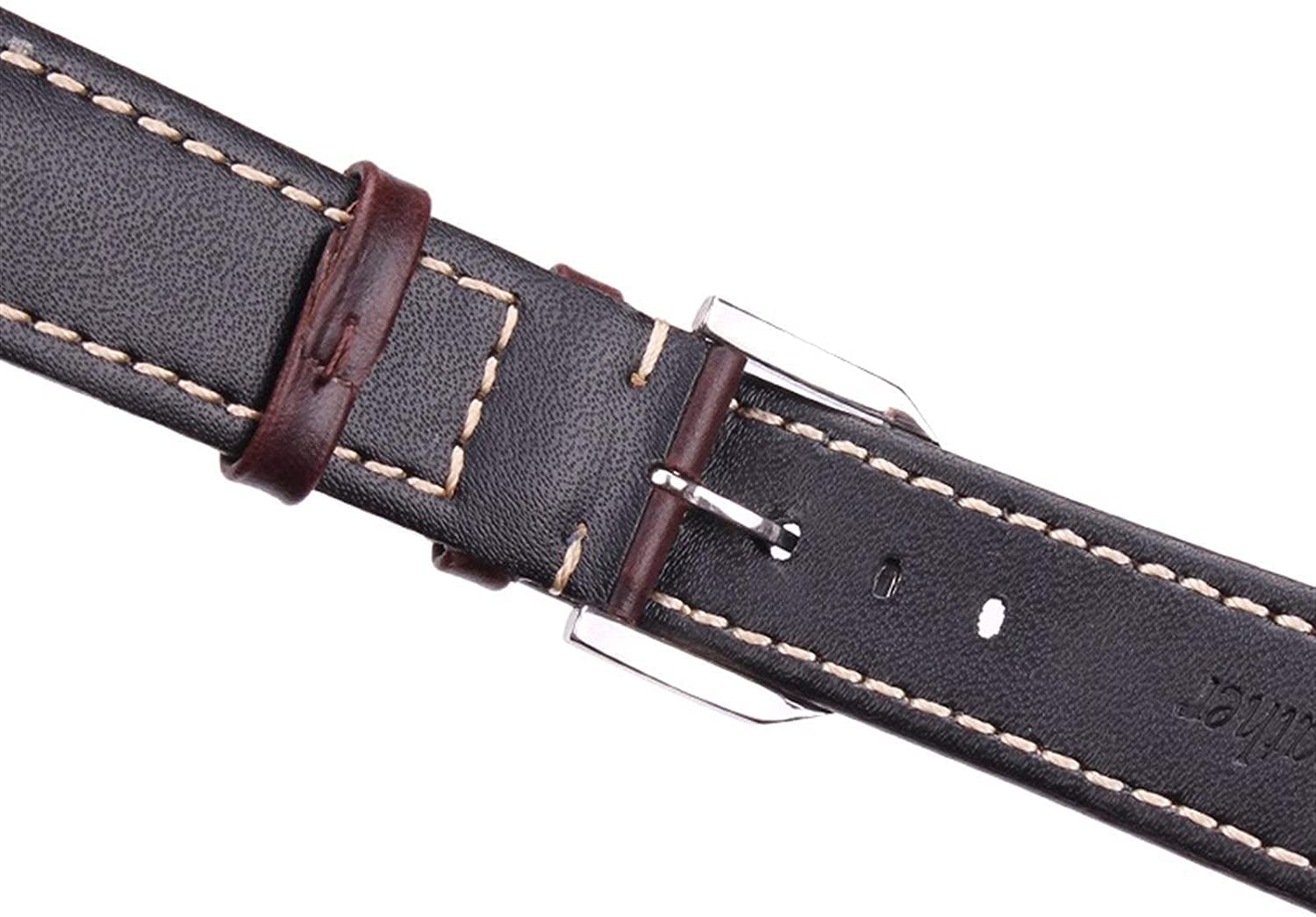 Leder Uhrenarmband Vintage Uhrenarmband Armband Schwarz Braun Handgefertigtes glattes Echtleder Uhrenarmband Uhrenzubehör Metallschnalle