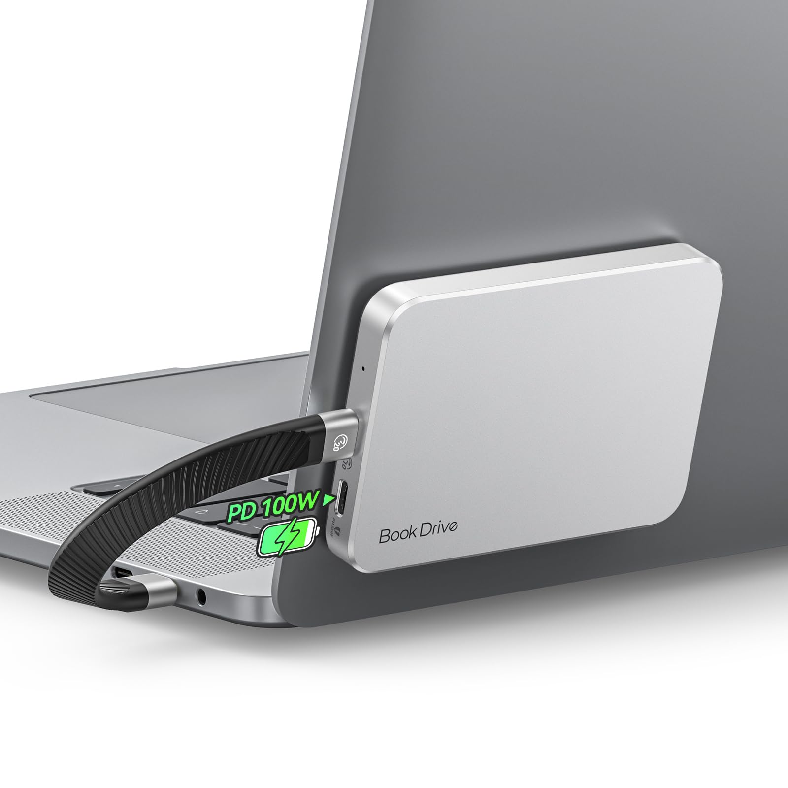 ORICO SSD Externo Magnético 512GB Admite Carga PD 100W, hasta 1050 MB/s, USB 3.2 Gen 2, SSD Portátil, Compatible con MacBook, iPhone 16/15 Pro MAX, Smartphones - BookDrive P10PLUS