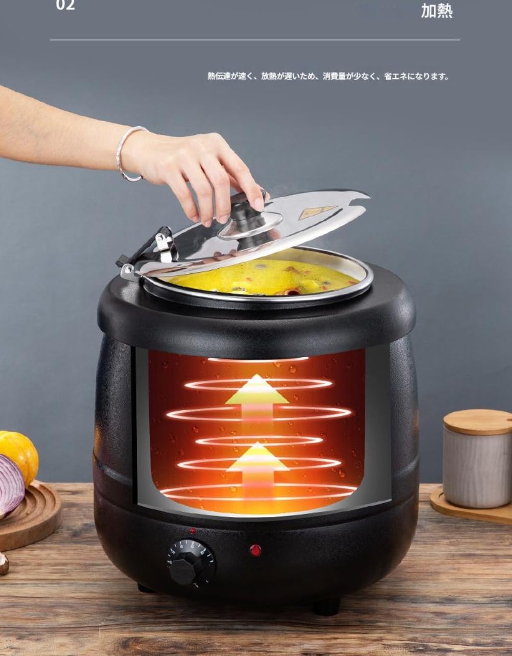 Amazon｜10L食品用スープ釜ウォーマー, 業務用 ステンレス鋼 業務用