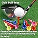 PYMUST 50pcs 83mm 3 1/4 inch Golf Ball Tees Mixed Color Golf Nail PVC Durable Stable Reduce Friction for Golf Sports Practice Trianing Accessories