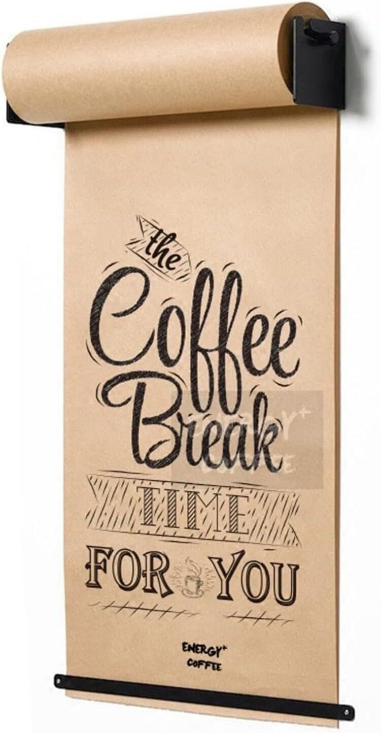 Distributeur et coupeur de Papier Kraft Mural – Maison/Bureau/café/école, Support de Rouleau de Papier Kraft Tableau à Messages(37cm/14.6inch Wide)