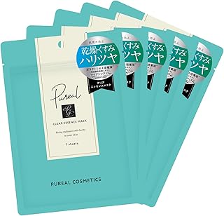 Pureal(ピュレア) パック クリアエッセンスマスク 7枚入 パッと明るいハリツヤ素肌へ フェイスパック シートマスク 保湿 グリセリンフリー