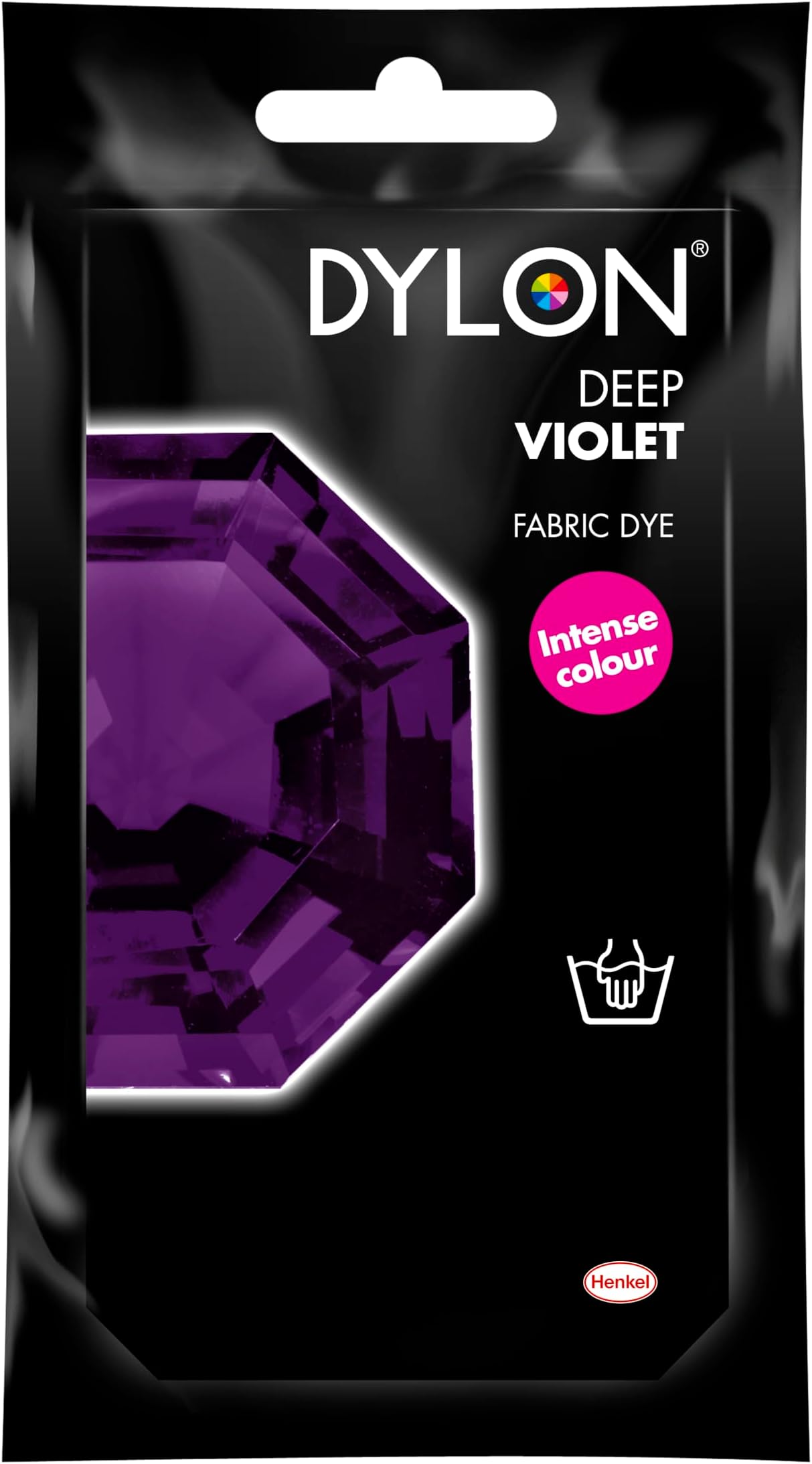 DYLON Hand Dye, Fabric Dye Sachet for Clothes, Soft Furnishings and Projects, 50 g - Deep Violet