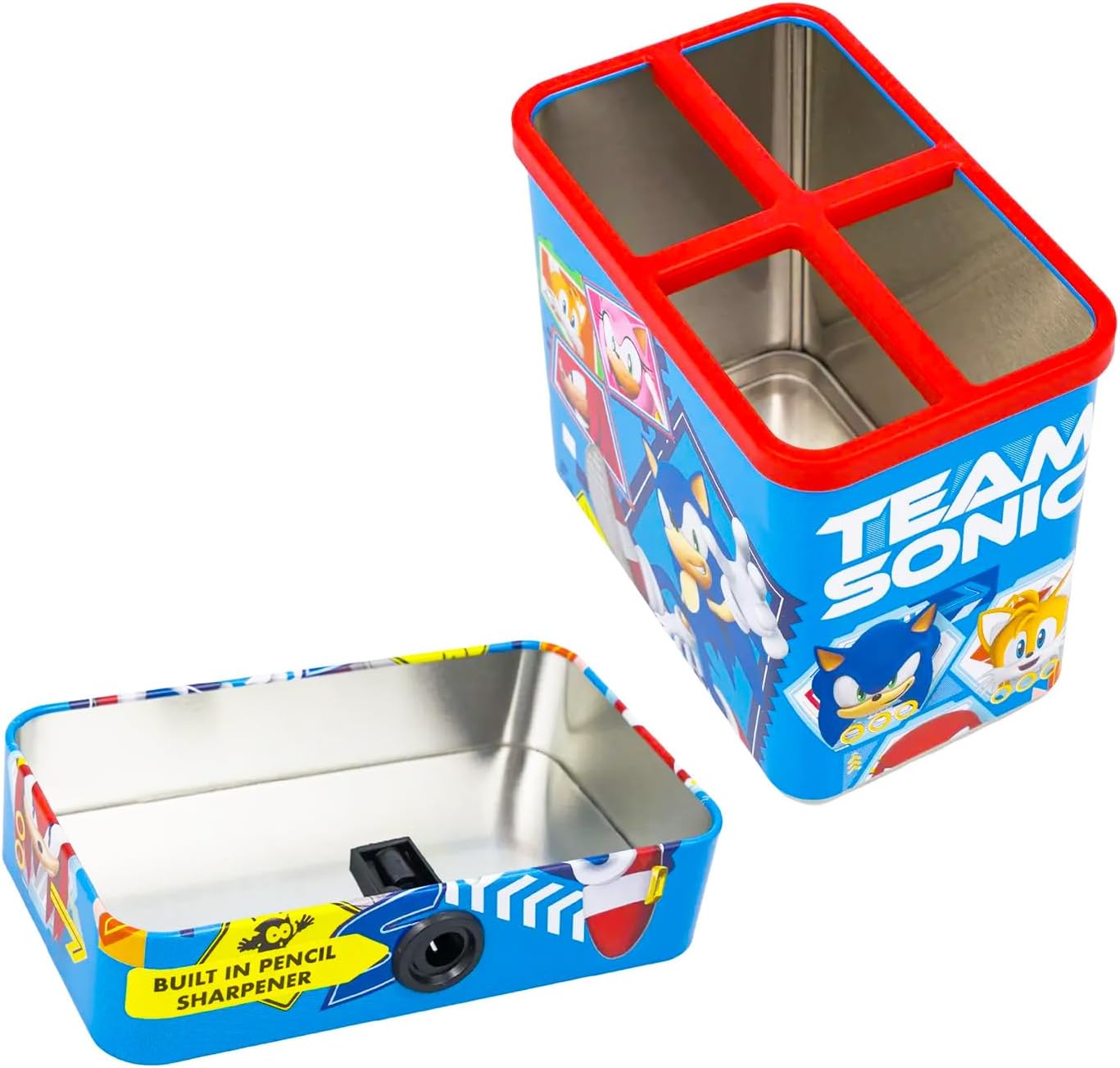 Sonic the Hedgehog Pen & Pencil Holder Set - Bundle of Video Game Desk Organizer, Sharpener, Stickers, More | School Supplies Stationery Pack image 4