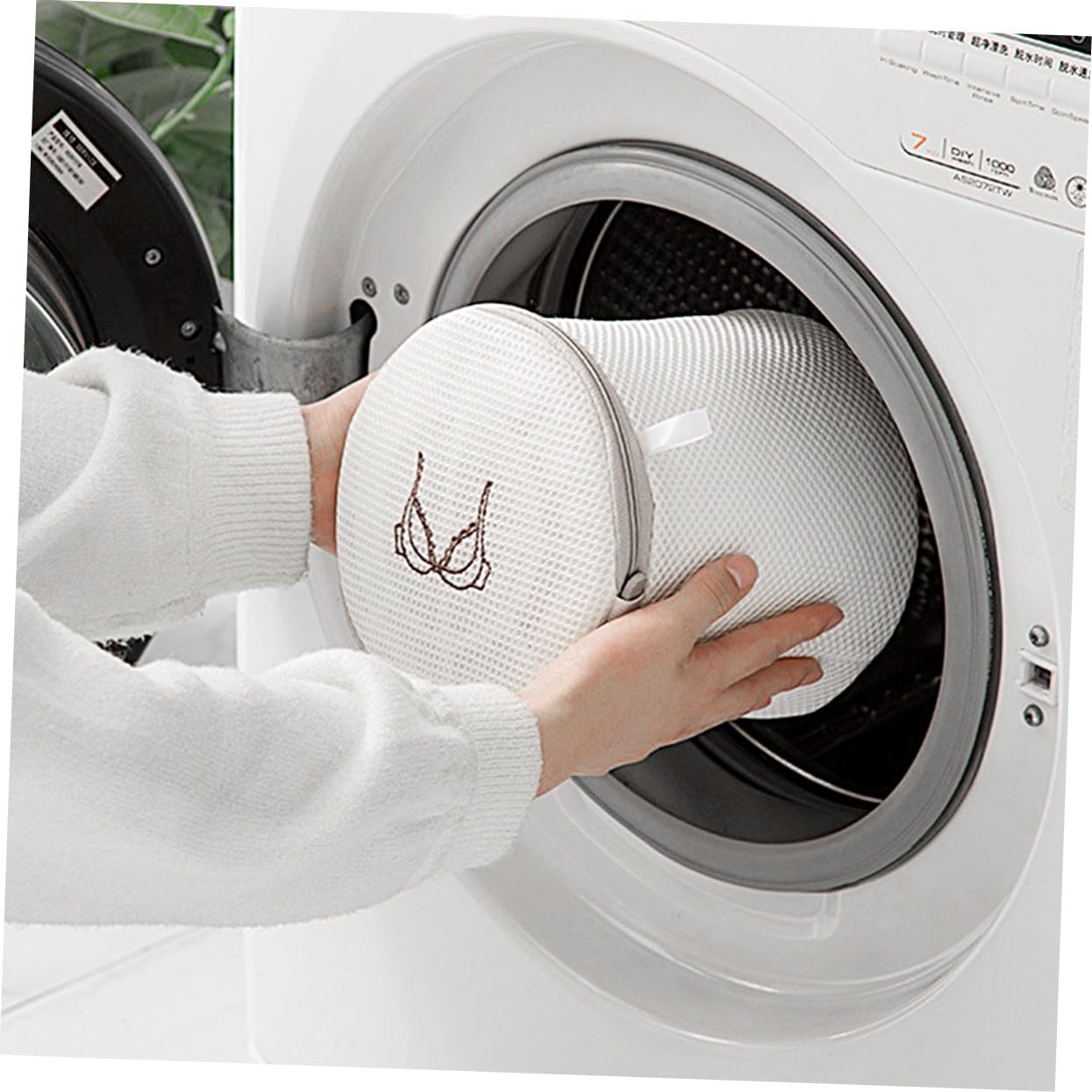 Sacchetti per Bucato Sacchetto per Lavatrice Set 6 in Poliestere Bianco per Indumenti Delicati e Intimo Protetto, per Viaggi e Lavaggi Sicuri