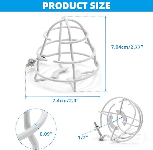 Miniatura 2 de Protector de jaula de cabeza de rociador contra incendios de 12 pulgada (paquete de 12, blanco, acero, montaje en pared)