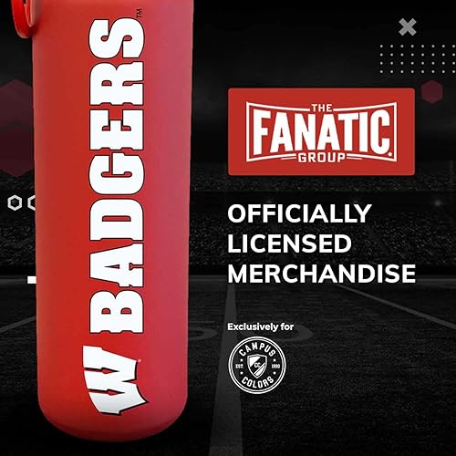 Vista 353 de Campus Colors Botella de agua de acero inoxidable de la NCAA, tapa giratoria, 24 onzas, clip de transporte, mantiene tus bebidas calientes o frías