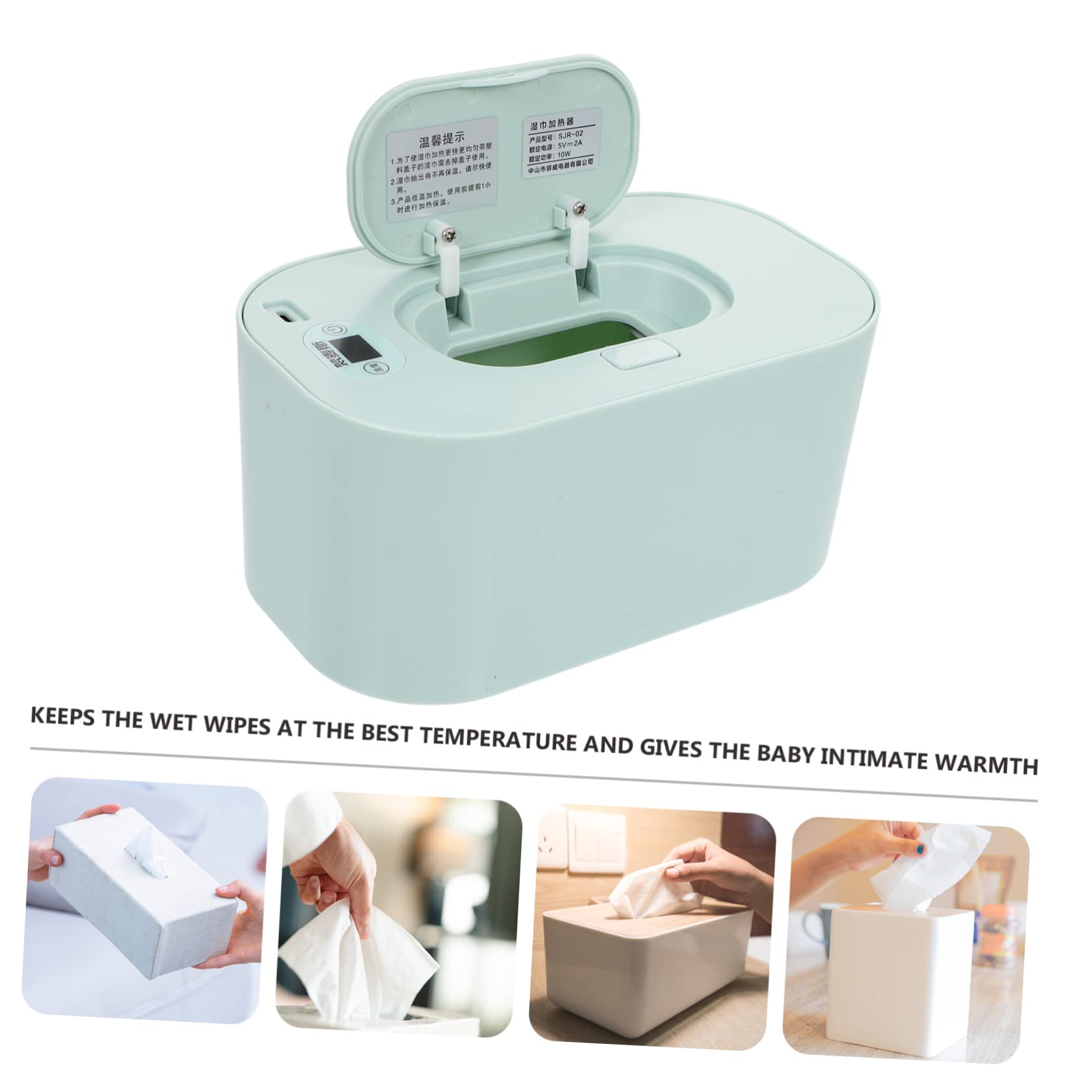 Calentador de Toallitas Húmedas Portátil USB Temperatura Constante para Bebés, Material Pp Seguro y Diseño Compacto para Uso en Hogar y Exterior