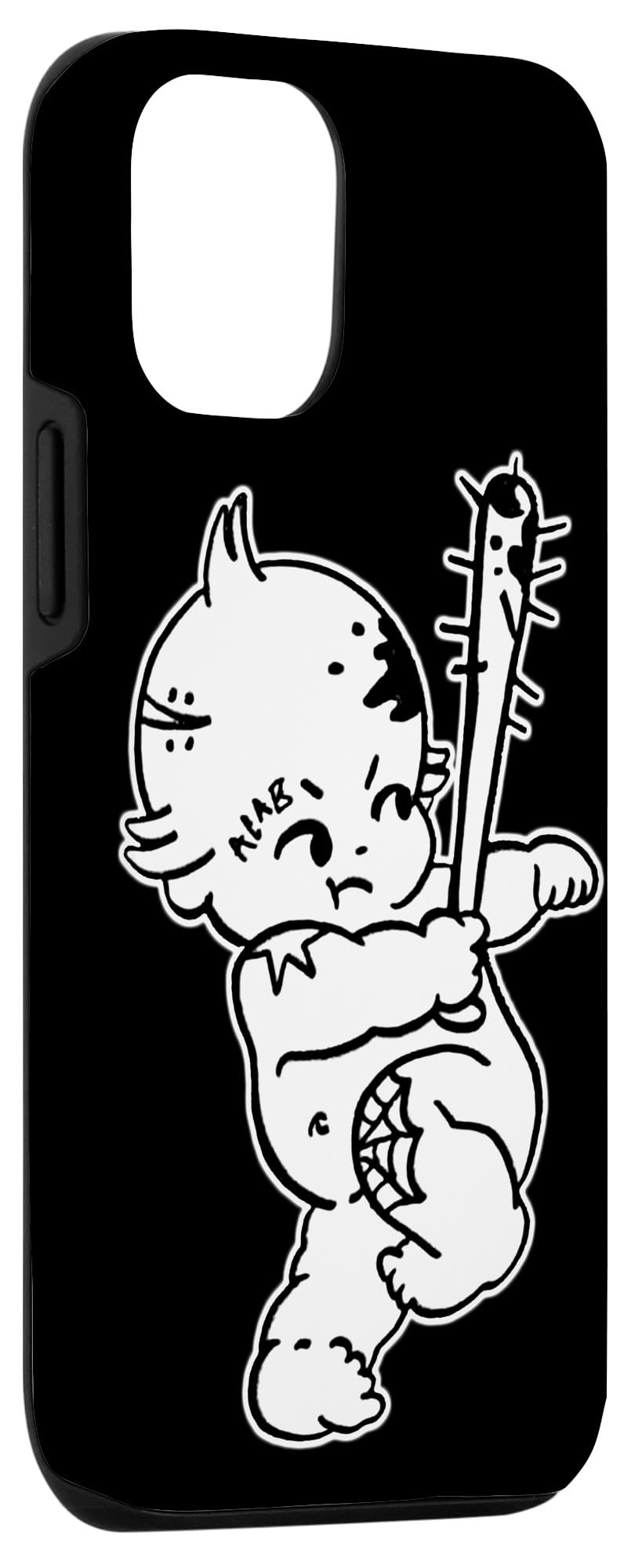 Kewpie Baby Criminal Punk Blackwork Case for iPhone 14 Pro - Image 3