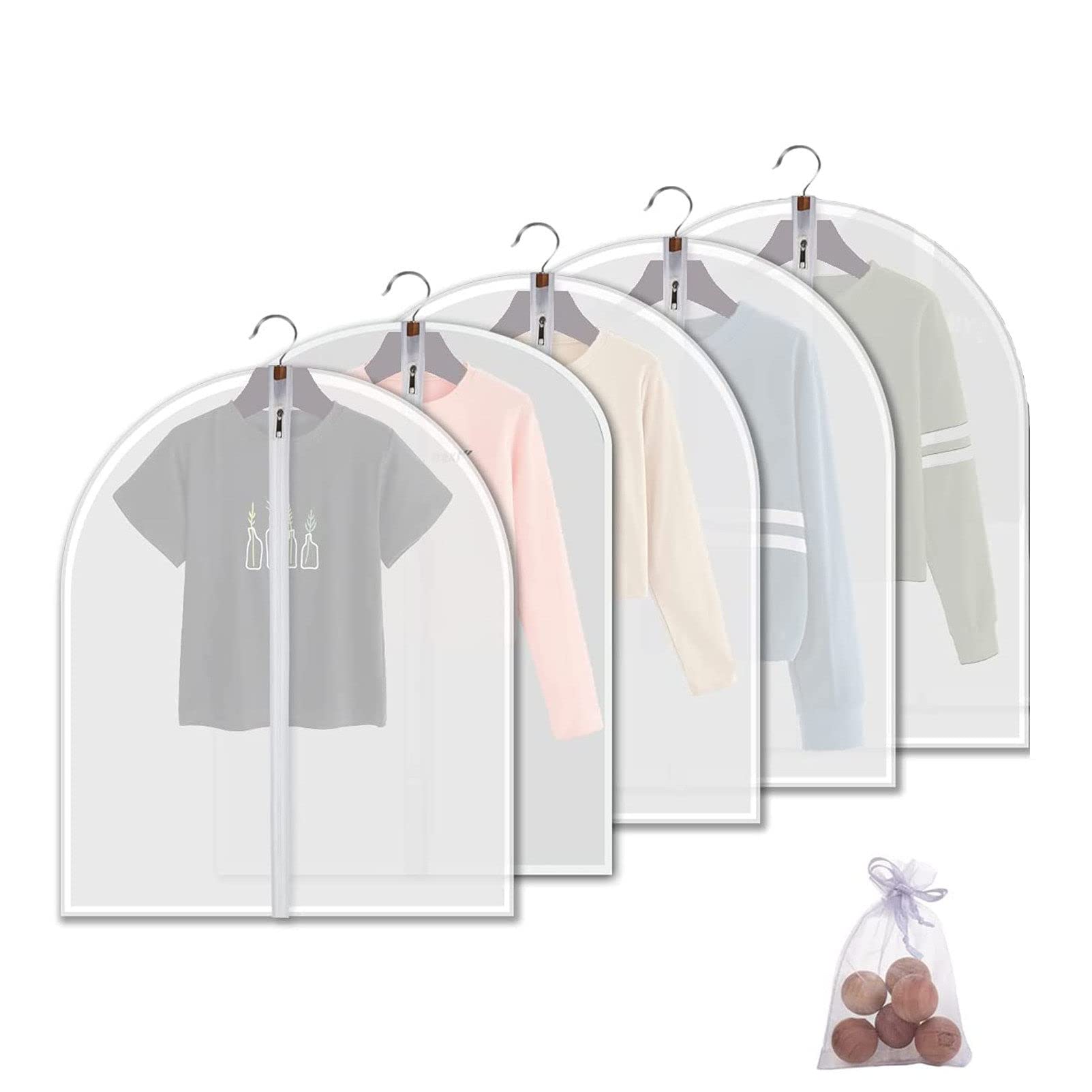 Housse Anti-poussière Pour vêtements Tissu de Rangement imperméable Pour vêtements Manteau Protecteur Sac de Rangement Penderie Organisateur Garde-Robe,60X100cm