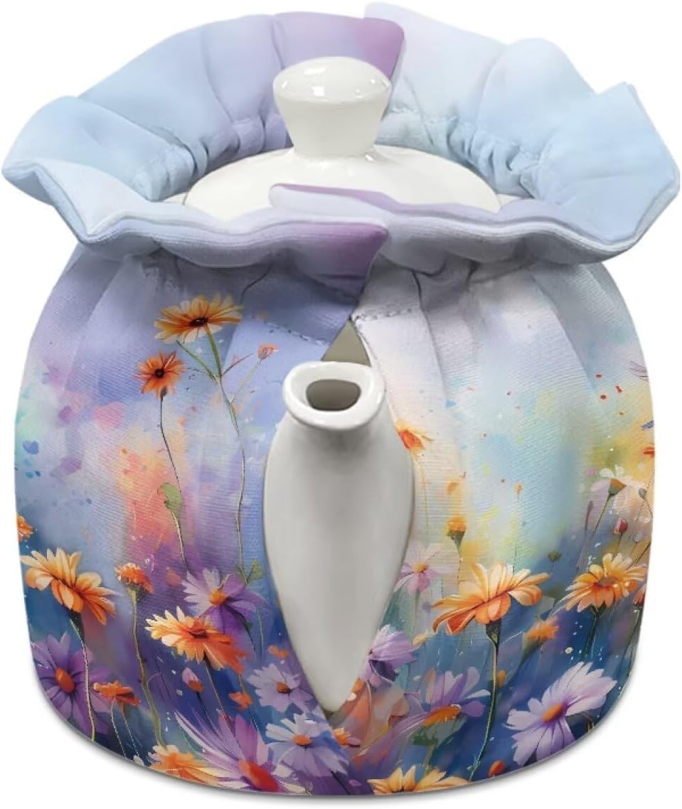 Hummingbird Tea Cozy for Teapot Insulated Flower Teapot Cozy Tea Cosy for Teapot Dust Protector Home Kitchen Decor image 2