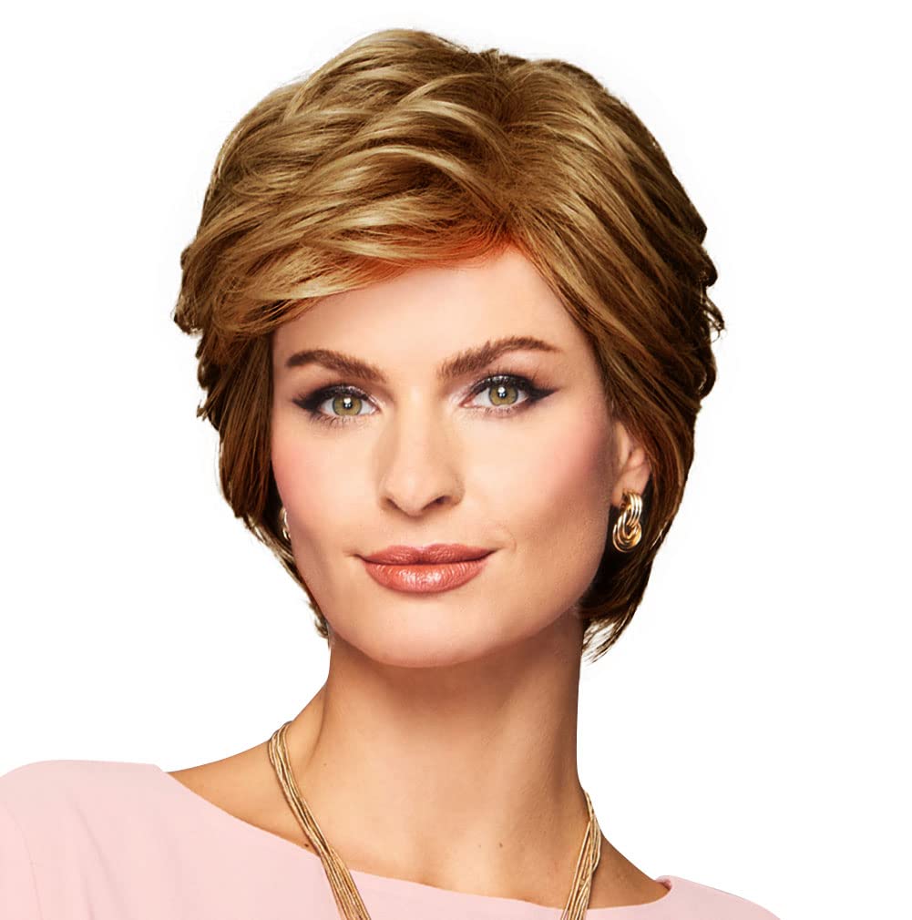 GABOR Enthusiastic Wig Cap, Short Shag With Layers And Volume by Hairuwear, Medium Red