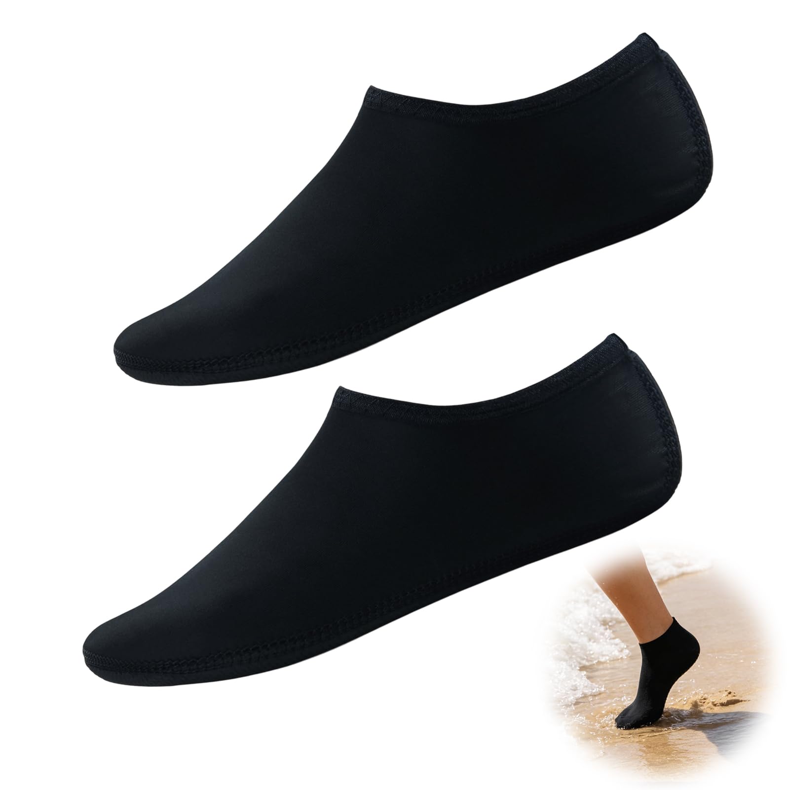 Calzini d'acqua, calzino piscina unisex, scarpa acquatica morbida e antiscivolo, scarpa da spiaggia per adulti e bambini, asciugatura rapida per surf, piscina, immersioni e attività acquatiche